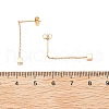 Brass Tassel Stud Earrings EJEW-D321-01G-5