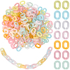 SOFPLATE 280Pcs 7 Colors Transparent Acrylic Linking Rings MACR-SP0001-41-1