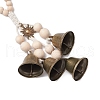 Iron Bell & Tibetan Style Alloy Pendant Decorations HJEW-JM003371-04-4
