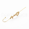 Heart Beat Stud Earring EJEW-N099-006-NF-3