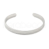 Stainless Steel Open Cuff Bangles for Women BJEW-G708-01A-P-2