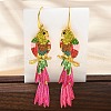 Alloy Rhinestone Dangle Earrings EJEW-D300-01G-02-3