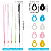 Gorgecraft 5 Strands 5 Colors Rubber Lanyard Straps AJEW-GF0006-02-2