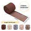   5 Rolls 5 Colors Polyester Ribbon OCOR-PH0002-74-2
