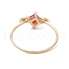 3Pcs 3 Colors Transparent Glass Finger Rings RJEW-JR00871-5