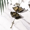 3Pcs Iron Bell & Alloy Key Charm Hanging Ornaments HJEW-JM03429-4