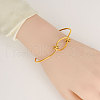 304 Stainless Steel Cuff Bangles for Women OM2706-2-3