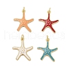 Rack Plating Brass Enamel Pendants KK-Z074-11G-1