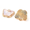 Rack Plating Alloy Glass Charms FIND-Q099-07G-06-2