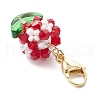 Flower Glass Pendant Decorations HJEW-MZ00218-6