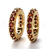 Brass Micro Pave Cubic Zirconia European Beads KK-B028-18G-D-1