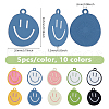 DICOSMETIC 50Pcs 10 Colors Alloy Enamel Pendants ENAM-DC0001-85-2