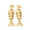 Rack Plating Brass Micro Pave Cubic Zirconia Pendants KK-M309-38B-G-1