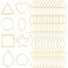 CREATCABIN 80Pcs 8 Styles Brass Linking Rings KK-CN0002-10B-1