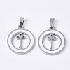 201 Stainless Steel Pendants STAS-N089-60P-1