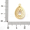Brass Micro Pave Cubic Zirconia Pendants KK-F895-11G-3