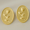 304 Stainless Steel Irregular Oval Stud Earrings PU6521-2-2