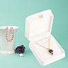 CALFOVERA 2Pcs PU Leather Necklace Pendant Gift Boxes LBOX-CL0001-01-4
