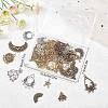 SUNNYCLUE 60Pcs 15 Style Tibetan Style Alloy Chandelier Components Links TIBE-SC0001-73-7