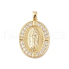 Brass Cubic Zirconia Pendants KK-Z050-24G-01-1