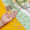 Unicraftale 48Pcs 2 Colors Alloy Rhinestone Links/Connectors FIND-UN0016-40-3