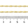 Brass Faceted Oval Link Chain Necklaces for Women NJEW-K282-08G-5