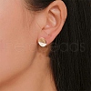 10Pairs 10 Colors Opaque Resin & Walnut Wood Stud Earring Findings MAK-CJ0001-11-6