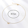 Golden Brass Heart Pendant Necklace for Women WZ0134-2-1-2