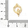 Brass Micro Pave Clear Cubic Zirconia Fold Over Clasps KK-G505-12G-3