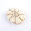 Flower Plating Acrylic Beads X-PACR-Q102-36A-2