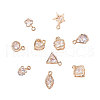 Alloy Cubic Zirconia Charms ZIRC-CJ0001-02LG-3