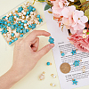 90Pcs 6 Styles Synthetic Howlite & Turquoise Dyed Pendants PALLOY-AB00122-3