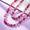 Natural Dyed Malaysia Jade Tumble Stone Nuggets Beaded Long Necklaces for Women NJEW-F340-A04-1