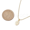 Brass Ball Chain Oval Virgin Mary Pendant Necklaces for Women NJEW-JN05120-3