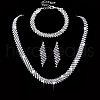 Brass Crystal Rhinestone Jewelry Sets FS-WGCC0E6-01-1