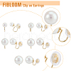 FIBLOOM 5 Pairs 5 Size Imitation Pearl Cuff Earrings EJEW-FI0002-54-3
