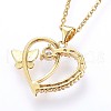 304 Stainless Steel Pendant Necklaces X-NJEW-H486-23G-2