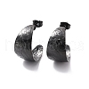 Ion Plating(IP) 304 Stainless Steel Chunky C-shape Stud Earrings EJEW-P198-05EB-1