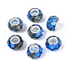 Transparent Resin Rondelle European Beads RESI-N044-01K-1