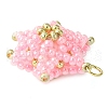 Seed Beads Beaded Charms PALLOY-MZ00286-04-4