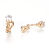 Brass Clip-on Earring Findings X-KK-L198-011G-2