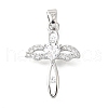 Brass Micro Pave Cubic Zirconia Pendants KK-V007-43P-1