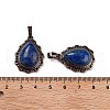 Dyed Natural Lapis Lazuli Teardrop Pendants G-K363-01R-04-3