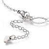 304 Stainless Steel Cable Chain Anklets AJEW-M026-11P-3