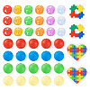 54Pcs 12 Style Food Grade Eco-Friendly Silicone Focal Beads SIL-TA0001-66-2