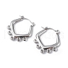 304 Stainless Steel Hoop Earrings Finding EJEW-I284-18P-1