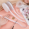   2 Rolls 2 Styles Heart & Flower Polyester Lace Ribbon OCOR-PH0004-66A-3