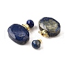 Natural Lapis Lazuli Perfume Bottle Pendants G-L623-07G-03-3