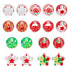 AHADERMAKER 18Pcs 9 Styles Christmas Theme Handmade Lampwork Beads GLAA-GA0002-10-1
