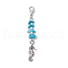 Sea Animal Tibetan Style Alloy Pendant Decorations HJEW-JM03163-4